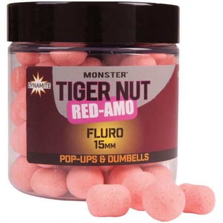 Бойлы Dynamite Baits Tiger Nut Red-Amo Fluro Pink Pop-ups + Dumbells