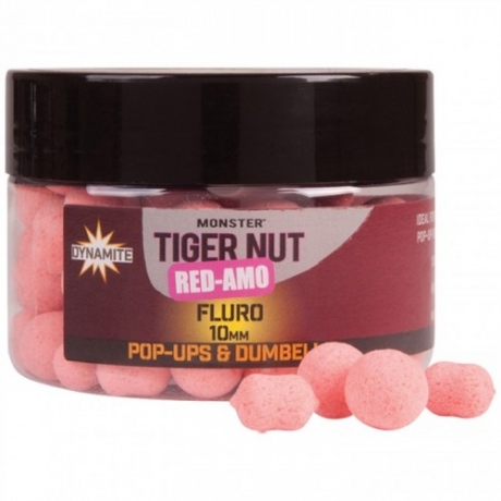 Бойлы Dynamite Baits Tiger Nut Red-Amo Fluro Pink Pop-ups + Dumbells