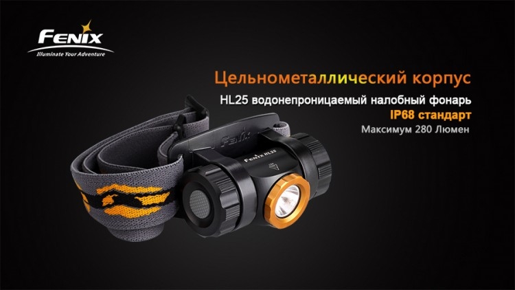 Фонарь Fenix HL25 XP-G2 (R5) желтый