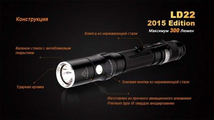 Фонарь Fenix LD22 (2015) Cree XP-G2 (R5)