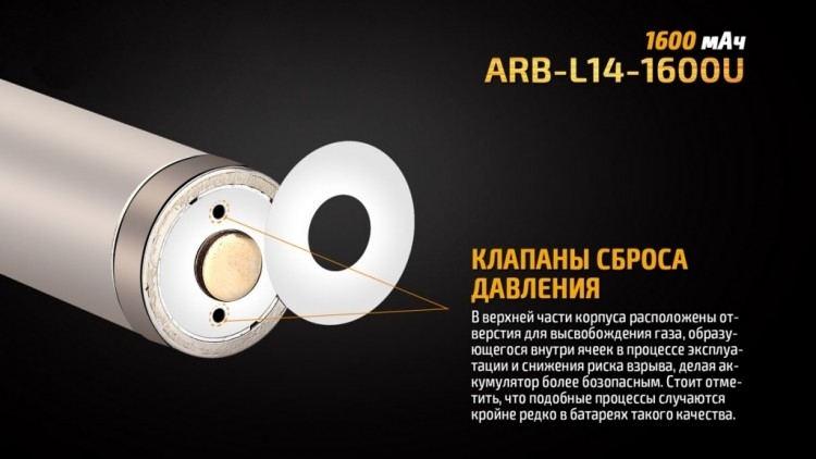 Акумулятор 14500 Fenix ARB-L14-1600U (1600 mAh)