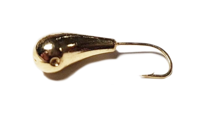 Мормышка вольфрамовая Fishing Roi Капля с ушком 3мм (золото)