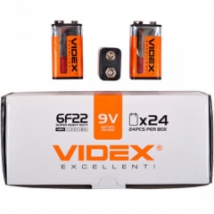 Батарейка Videx солевая 6 F22 (крона) 