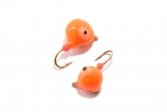 Мормышка вольфрамовая Шар с глазиком 4.5мм (оранжевый)