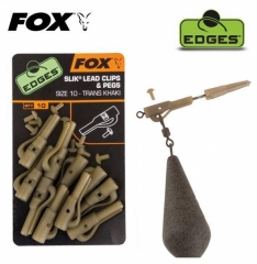 Безопасная клипса для грузил Fox Edges Size 7 Lead Clips + Pegs Trans  