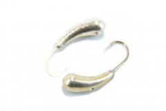 Мормышка вольфрамовая Fishing Roi Уралка с отверстием 3.5мм (Серебро)