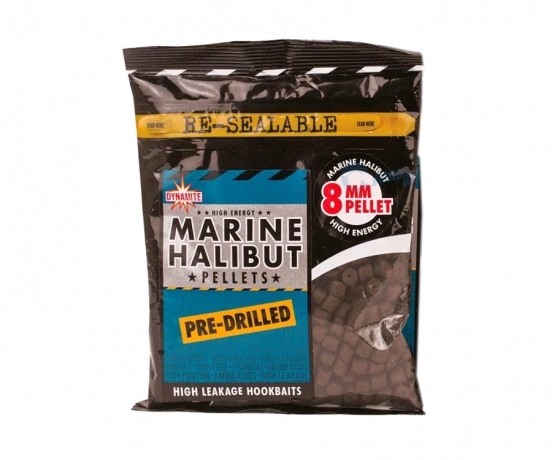 Пеллетс Dynamite Baits Marine Halibut Pre-Drilled Pellets 8мм/350г