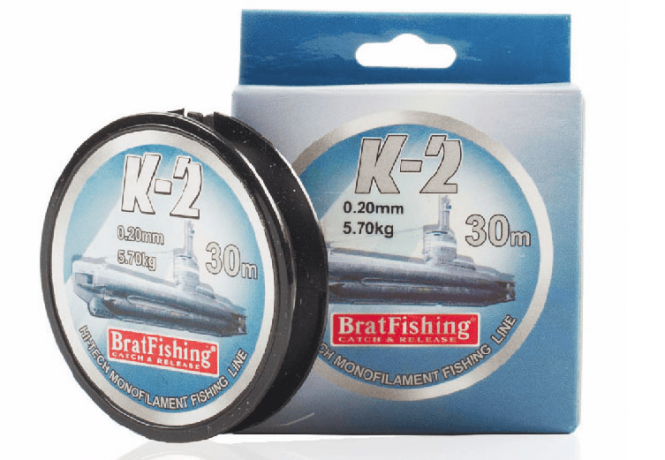 Леска Bratfishing K-2 30м 