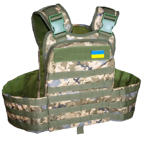 Плитоноска тактична кордура Kirasa піксель (Арт.KI104-1)