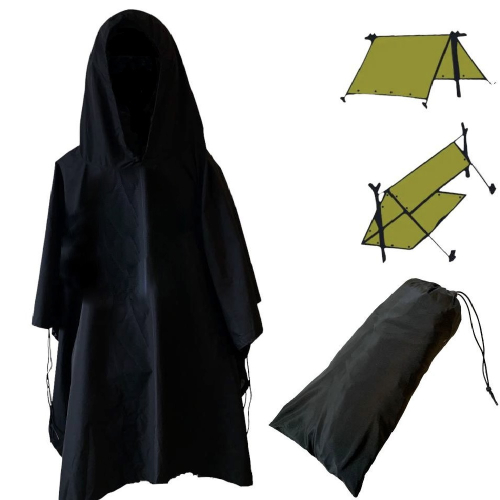Тактический пончо rip stop Ranger черный (RA8922)