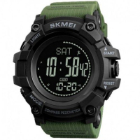 Годинник Skmei 1356AG Army Green + Compass D=53mm