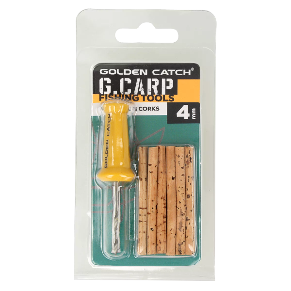 Сверло с пробковыми палочками GC G.Carp Bait Drill & Corks 4мм