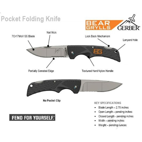 Нож Gerber Bear Grylls Compact Scout 