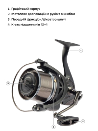 Катушка Brain Mission SE Reel 9000 12+1 BB 4.1:1