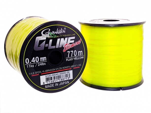 Волосінь Gamakatsu G-Line Element Fluo Yellow