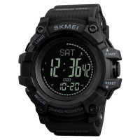 Годинник Skmei 1356BK Black + Compass D=53mm
