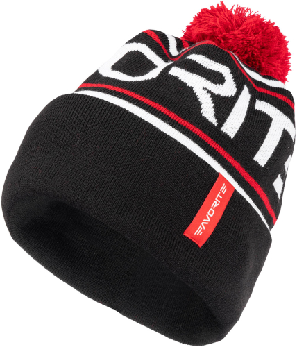 Шапка Favorite Pompon Hat 56 Black White Logo