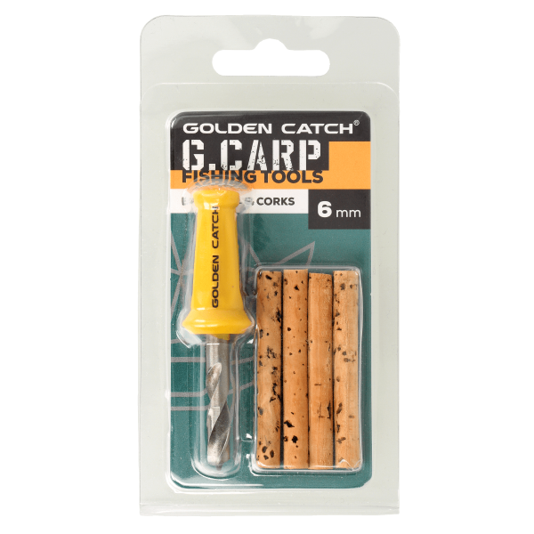 Сверло с пробковыми палочками GC G.Carp Bait Drill & Corks 6 мм