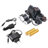Фонарь налобный Police 6633/3000-T6+2XPE, ЗУ 220V/12V, 2x18650, Box