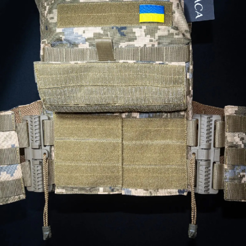 Плитоноска з швидкоскидом кордура Kirasa піксель (Арт.KI1043)