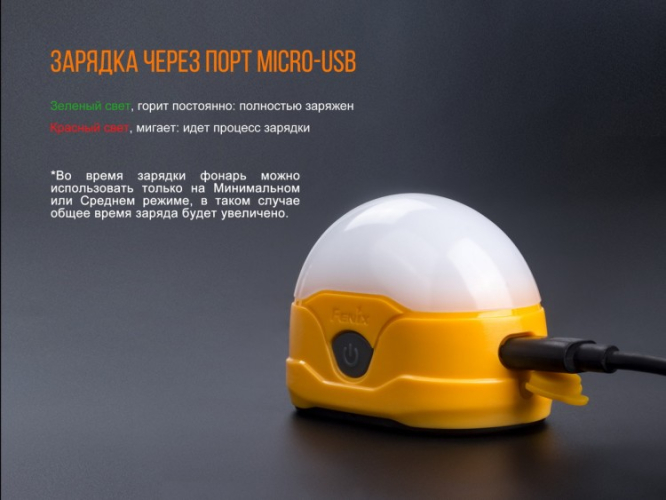 Фонарь Fenix CL20R (оранжевый, синий)