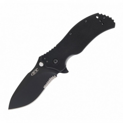 Нож Zero Tolerance folder g-10 black/black serrated 