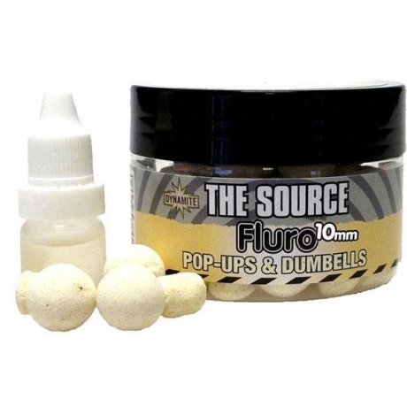  Бойли Dynamite Baits Source White Fluro Pop Ups and dumbells