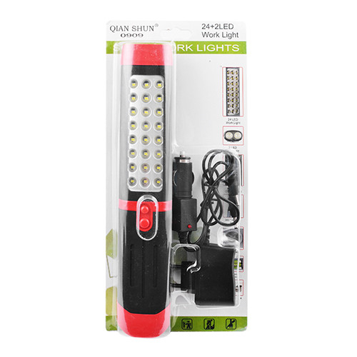 Фонарь кемпинг 12V 0909. 24+2LED. солн. батарея. магнит