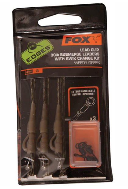 Кліпса безпечна на лідері з вертлюгами FOX Submerge 30lb