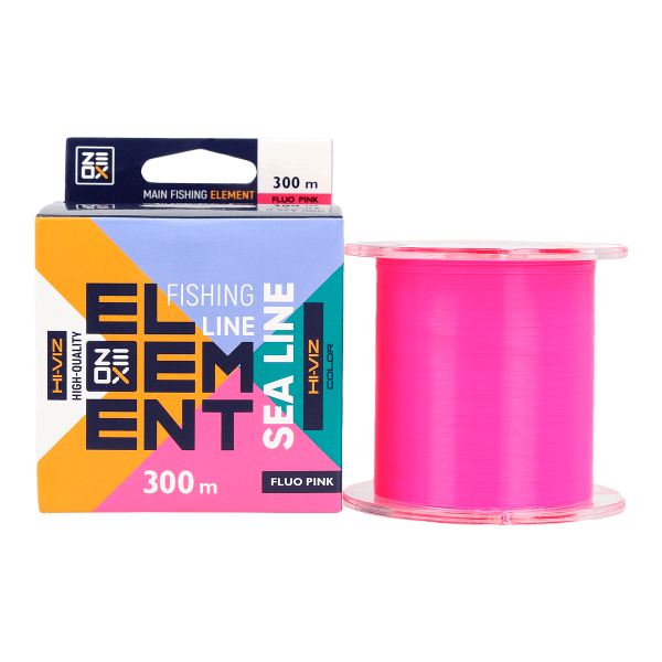 Волосінь ZEOX Hi-Viz Element Sea 300м Fluo Pink 0.256мм