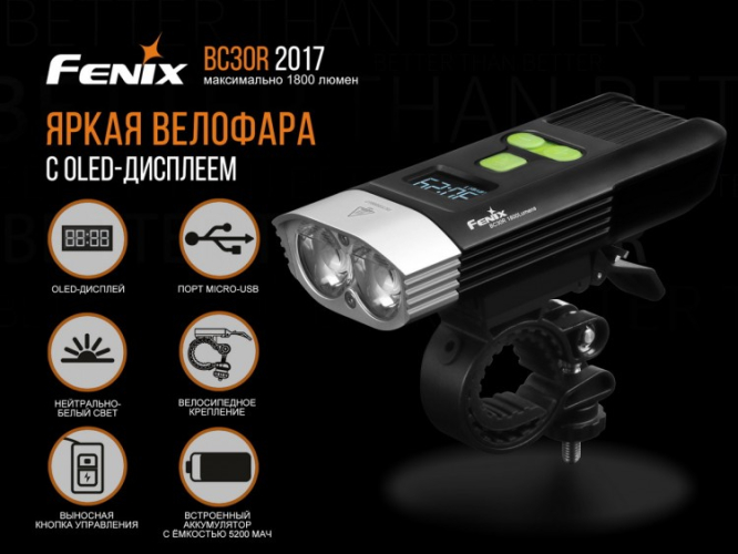 Велофара Fenix BC30R 2017 Cree XM-L2 (U2)