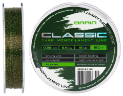 Леска Brain Classic Carp Line 3D (camo) 150m 0.25mm 15lb 6.6kg