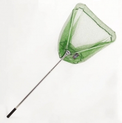 Подсак BREEZE треугольный 80см, кордовая сетка, круглая метал телескоп ручка