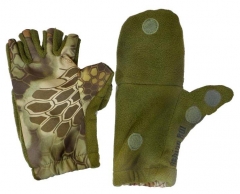 Перчатки Fishing ROI рыбацкие с пал. Рептилия (олива) L
