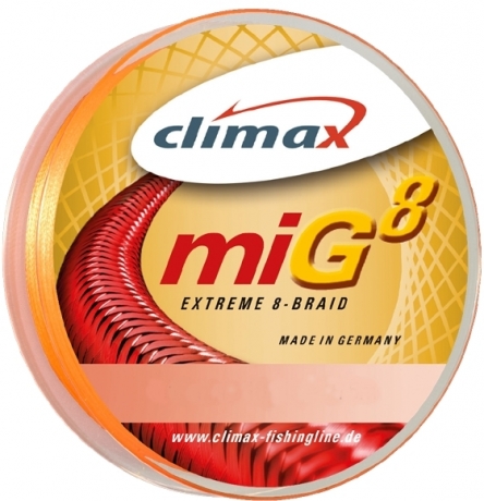 Шнур Climax Mig8  Braid 275м (оранжевый)