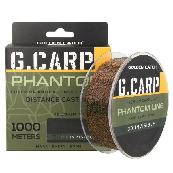 Леска GC G.Carp Phantom Line 1000м 3D Invisible Neon 0.26мм