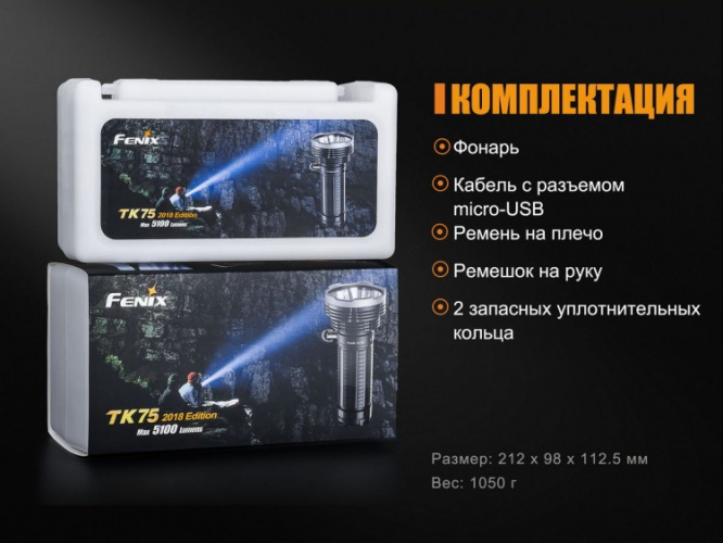 Фонарь Fenix TK75 (2018) Cree XHP35 HI