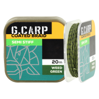 Поводочный материал в оплетке GC G.Carp Coated Braid Semi Stiff 20м 15lb Weed Green