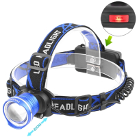 Ліхтар налобний Police XQ-24-T6, 2x18650, ЗУ 220V /12V, signal light, zoom, Box