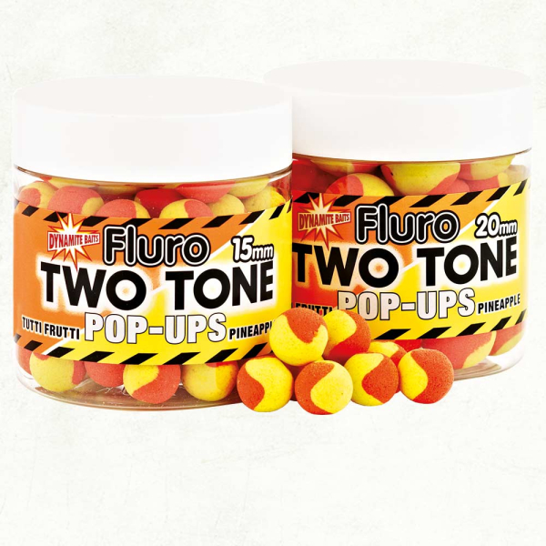 Боылы Dynamite Baits Tutti Frutti & Pineapple Fluro Two Tone pop ups 15мм/86г