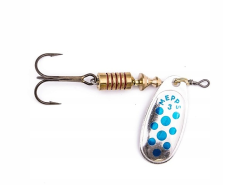 Блешня Mepps Comet Decore срібні /блакитні точки