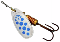 Блешня Mepps Comet Decore срібні /блакитні точки