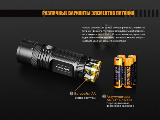 Фонарь Fenix FD45 Cree XP-L HI LED