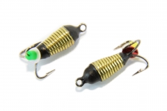 Вольфрамовий "чортик з вушком рифлений золото" 3мм