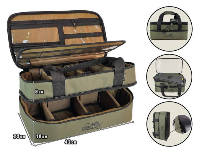 Двойная сумка с поводочницей Multi-Bag Double для аксессуаров и кормушек