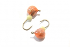 Блешня вольфрамова Куля з фосфорною точкою 4мм (рожевий)