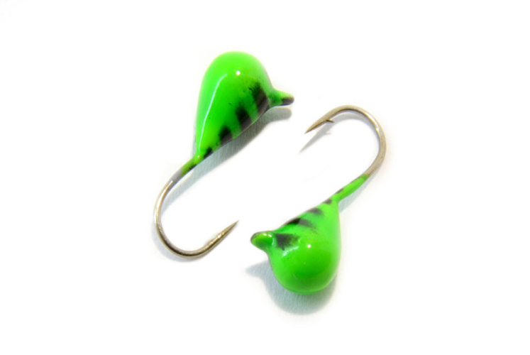 Блешня вольфрамова Крапля з петелькою 4мм (зелений)