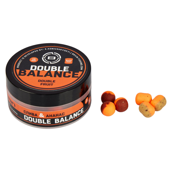 Бойли Brain Double Balance Double Fruit (cлива + ананас) 10+8х12mm