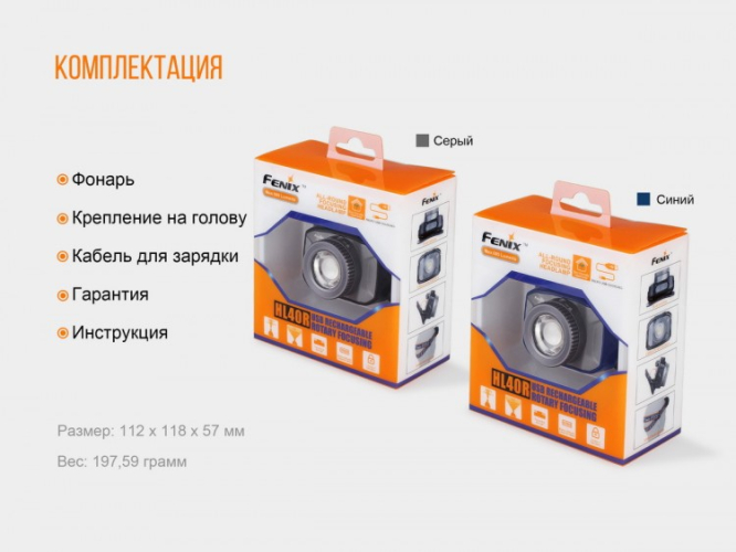 Фонарь Fenix HL40R Cree XP-L HI V2