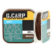 Поводочный материал  в оплетке GC G.Carp Coated Braid Soft 20м 35lb Brown